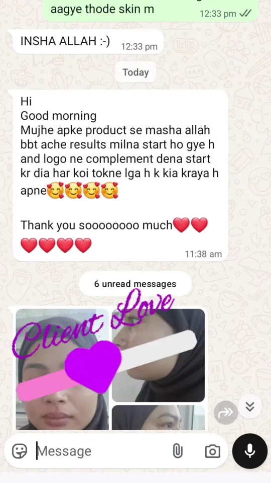 A client talking about her results